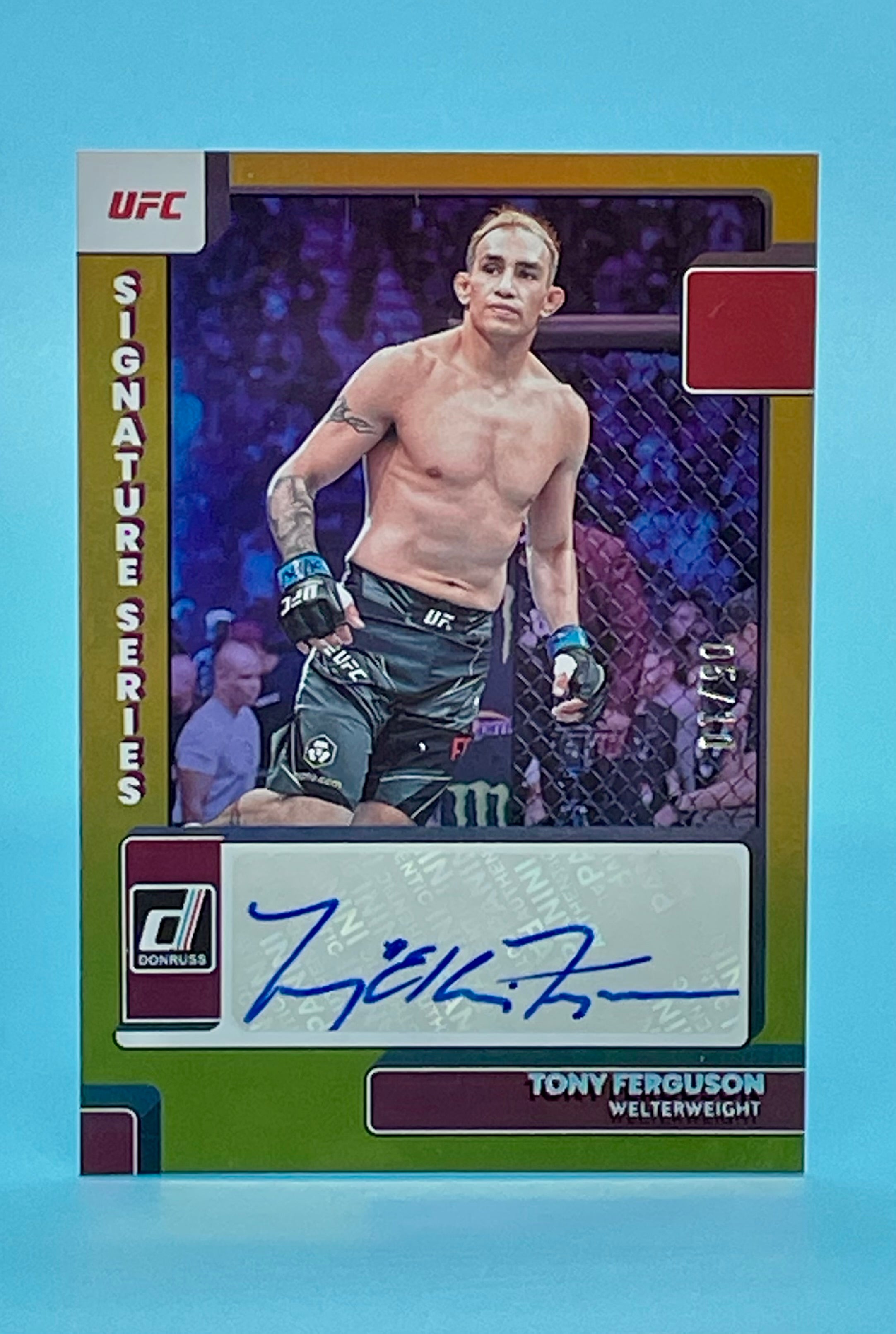 ❤️2023 Panini Donruss GOLD AUTO Tony Ferguson SG-TFG El Cucuy SIGNATURE SERIES /10