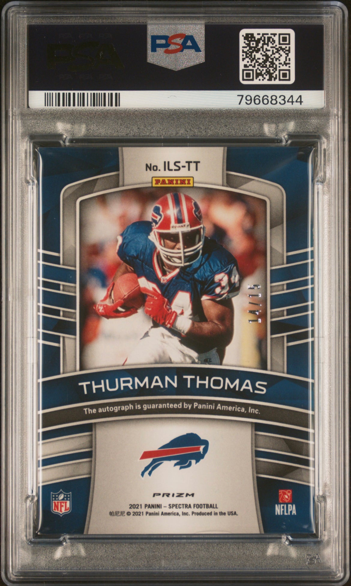 ❤️2021 Panini Spectra Illustrious Legends THURMAN THOMAS 14/15 Auto Psa 10 Pop 1
