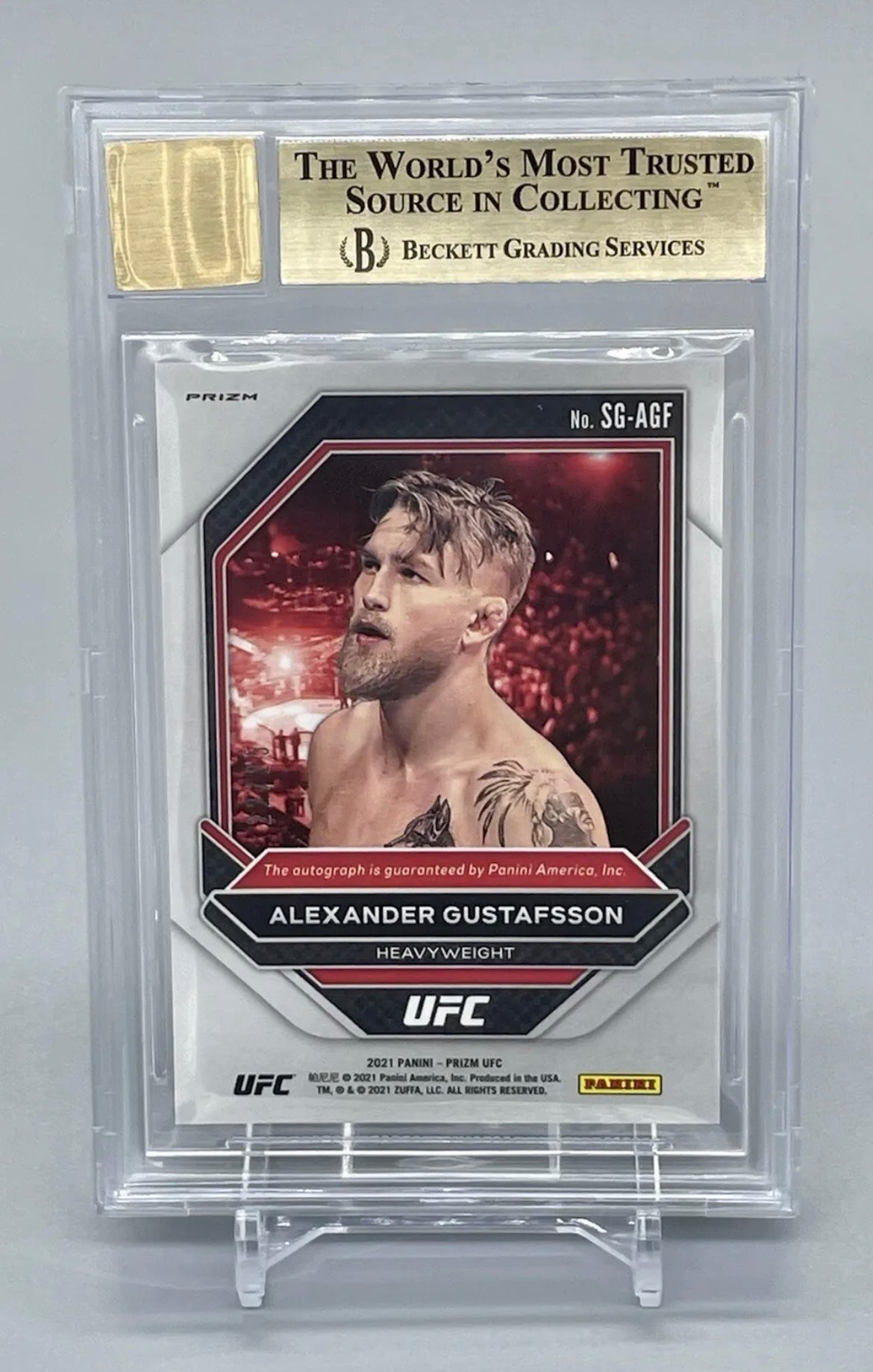 ❤️2021 Prizm 1st Edition Mojo Alexander Gustafsson SG-AGF /25 Auto 9 BGS 9.5 True Gem Mint