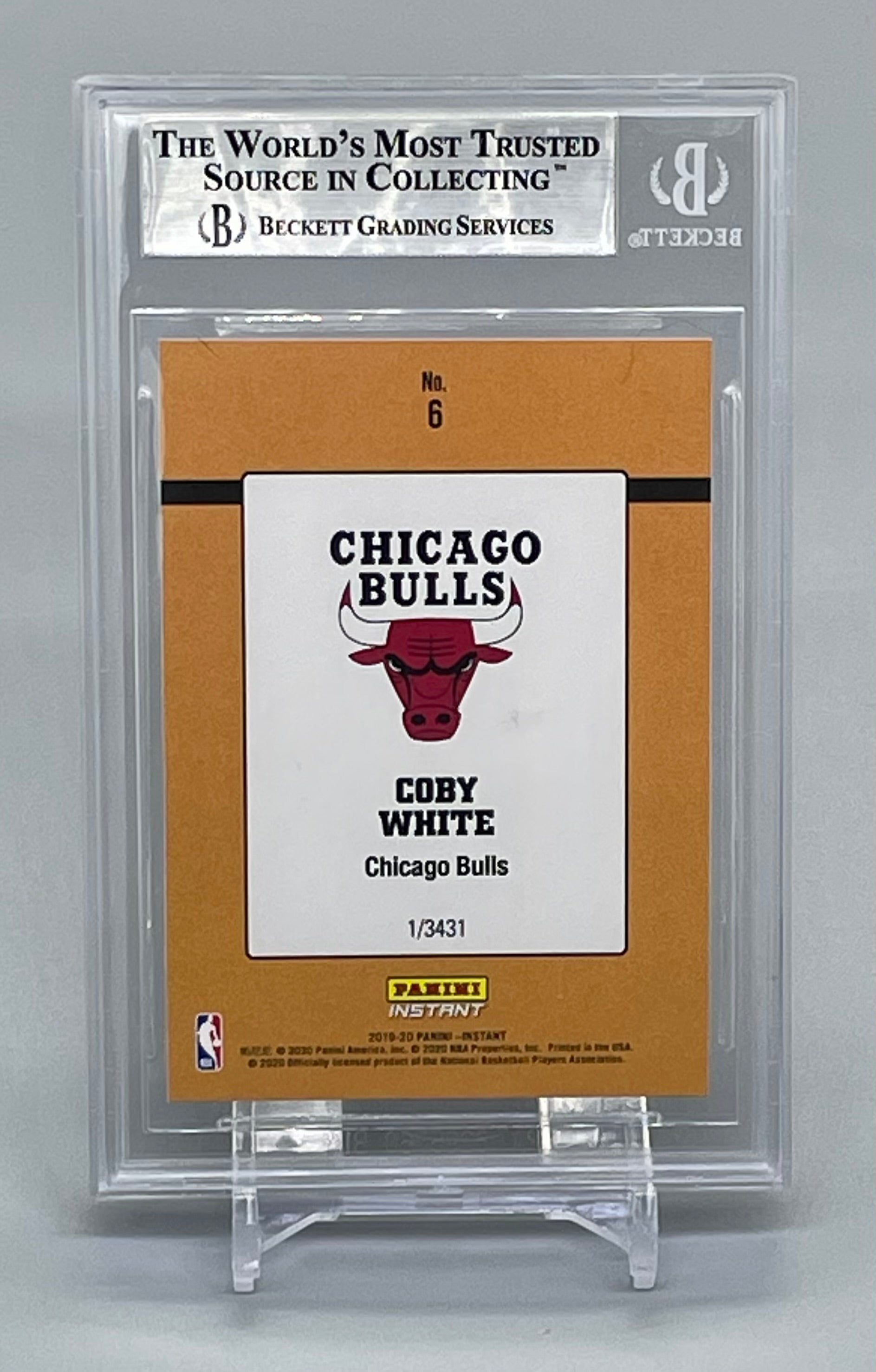 ❤️2019 Instant #6 Coby White Rated Rookie 1/3431 BGS 8.5