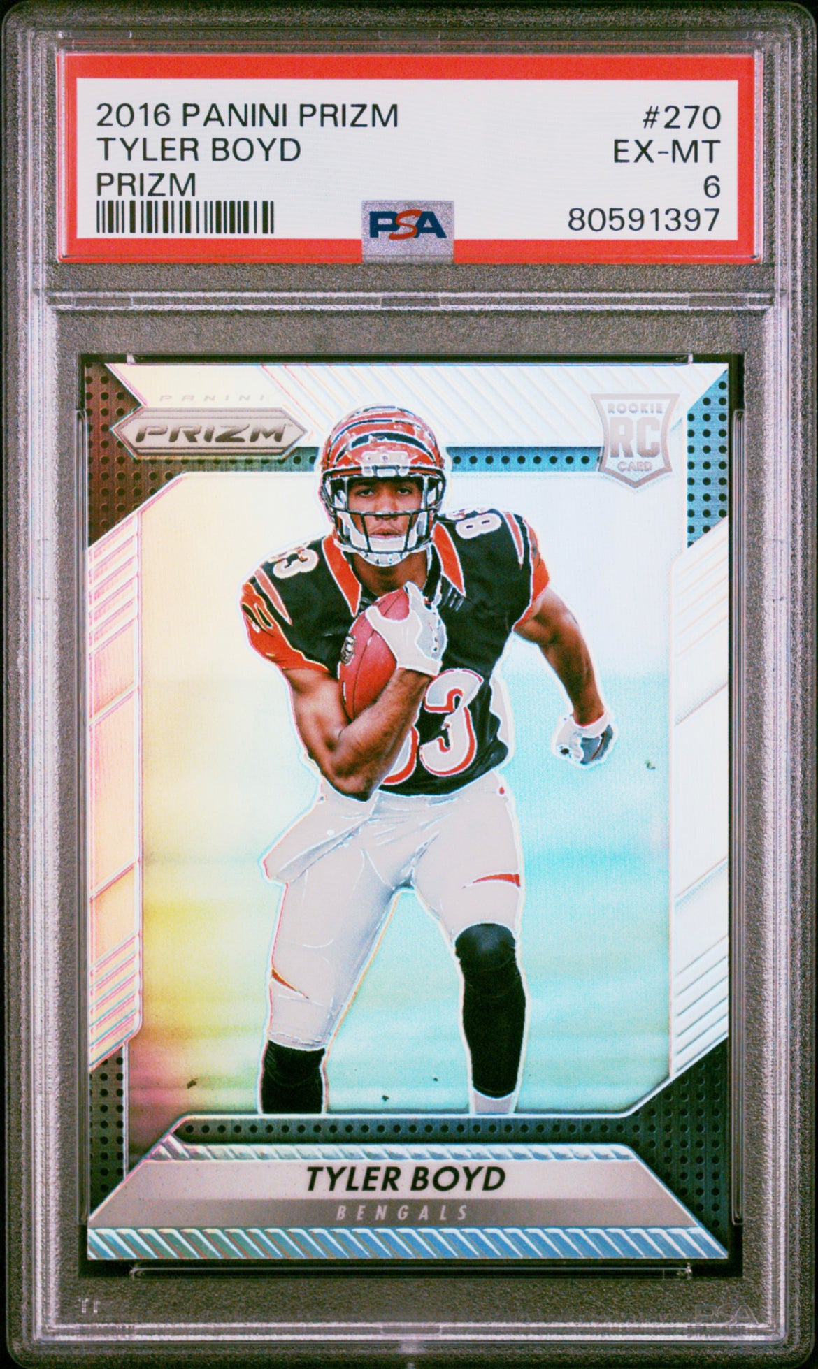 ❤️2016 Panini Prizm Tyler Boyd #270 Silver Rookie RC PSA 6 Bengals Pop 2