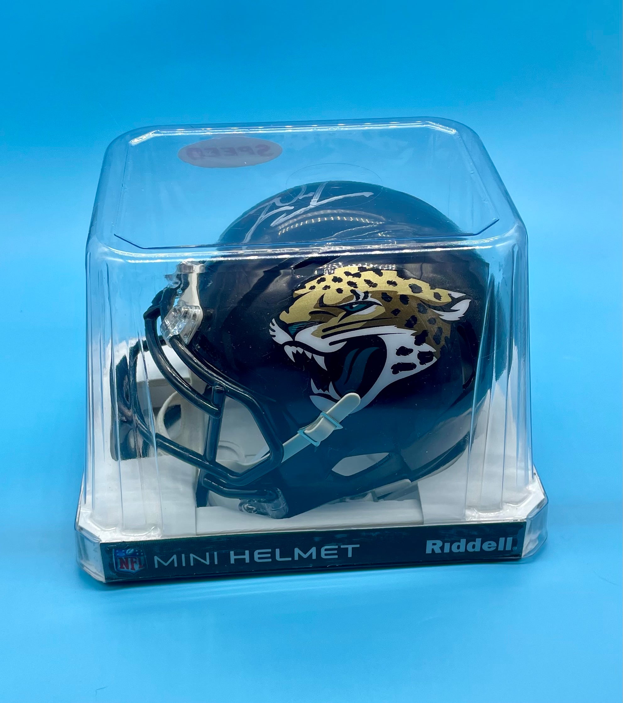 ❤️Trevor Lawrence Jacksonville Jaguars Signed Black Speed Mini Helmet FANATICS