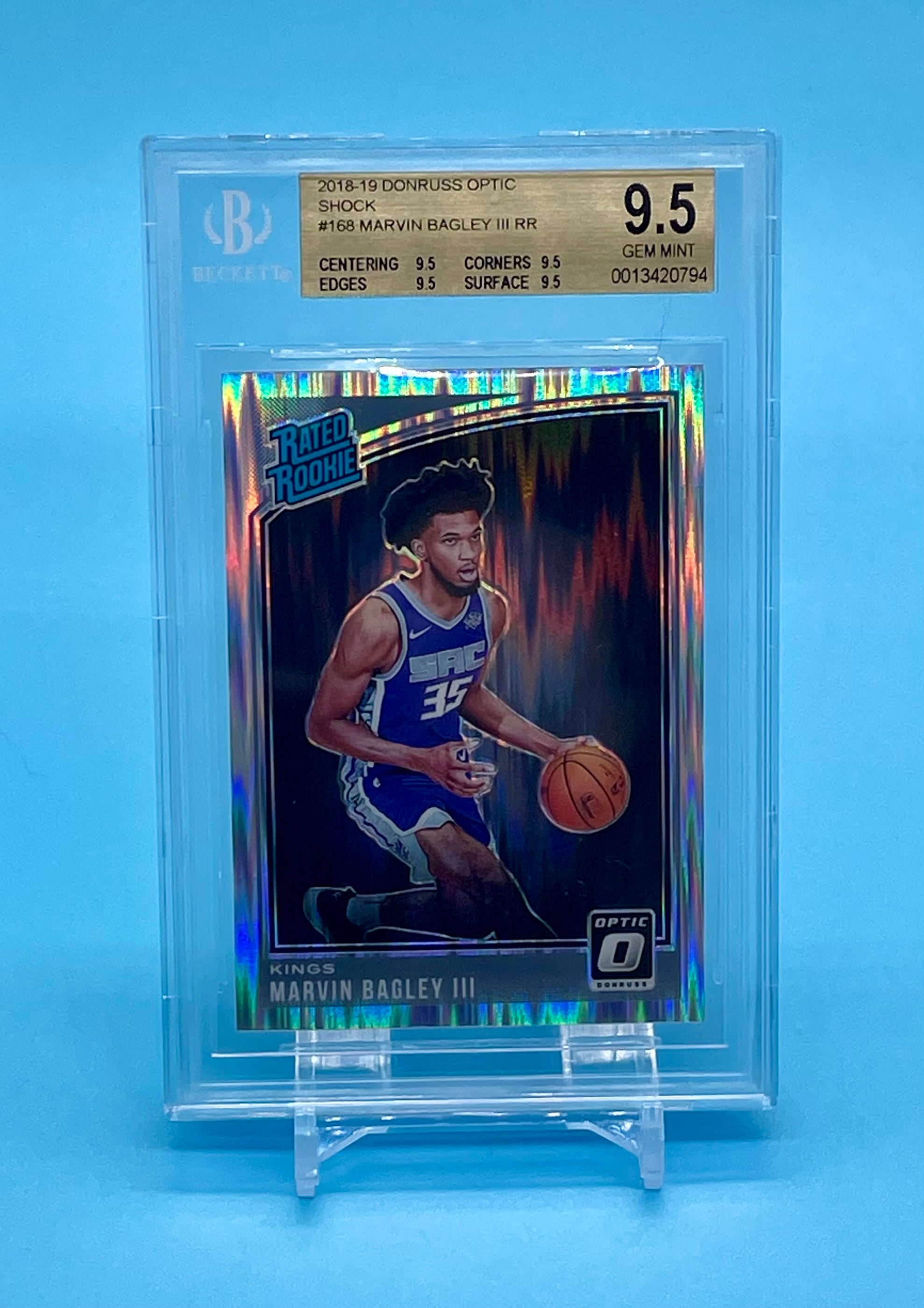 ❤️2018 Donruss Optic Shock Marvin Bagley III RR BGS 9.5 Rookie RC True Gem Mint