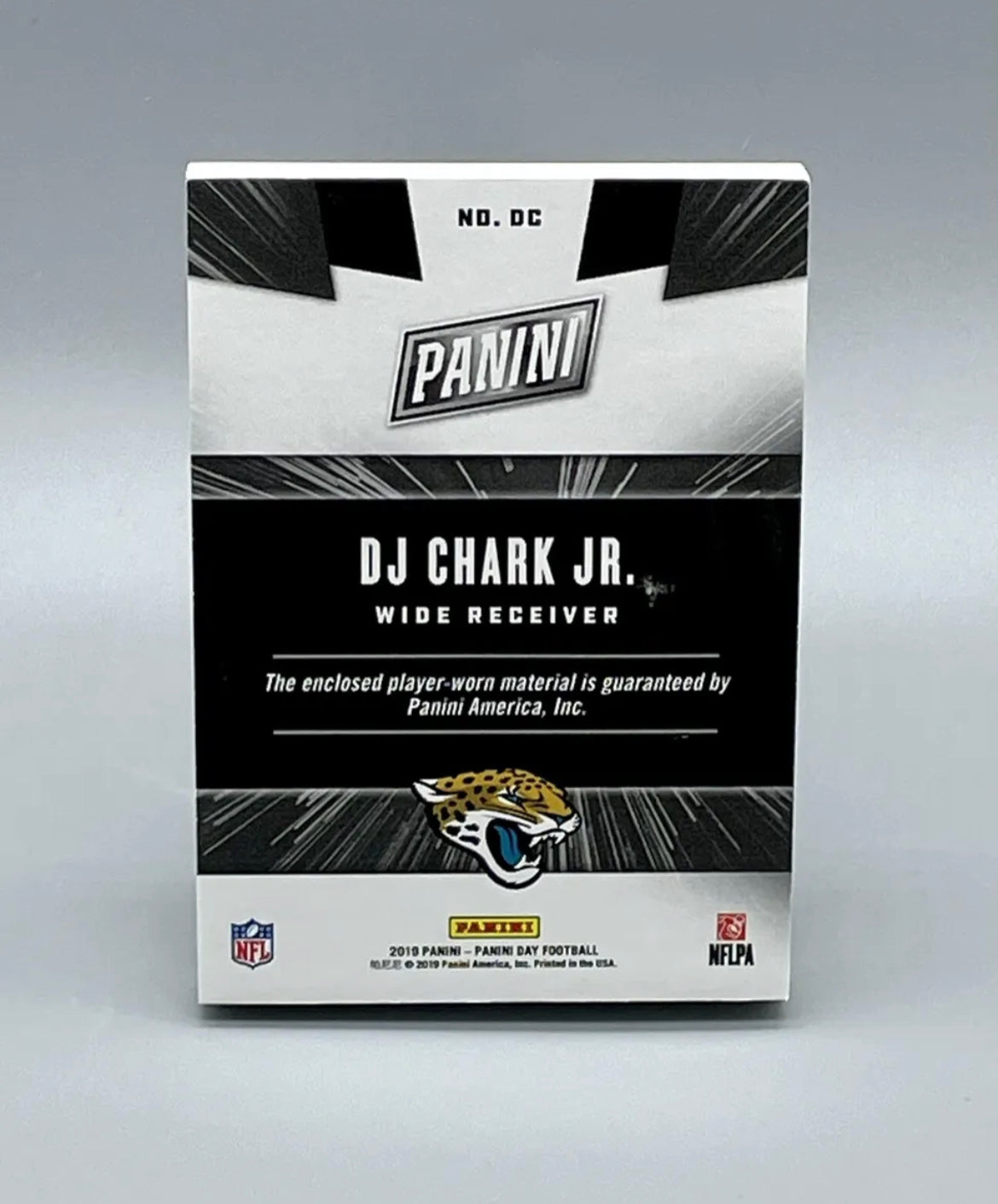 ❤️2018 Panini Day Football #DC DJ Chark Jr. RC Rookie 1/1 Jumbo Thick Jersey Card