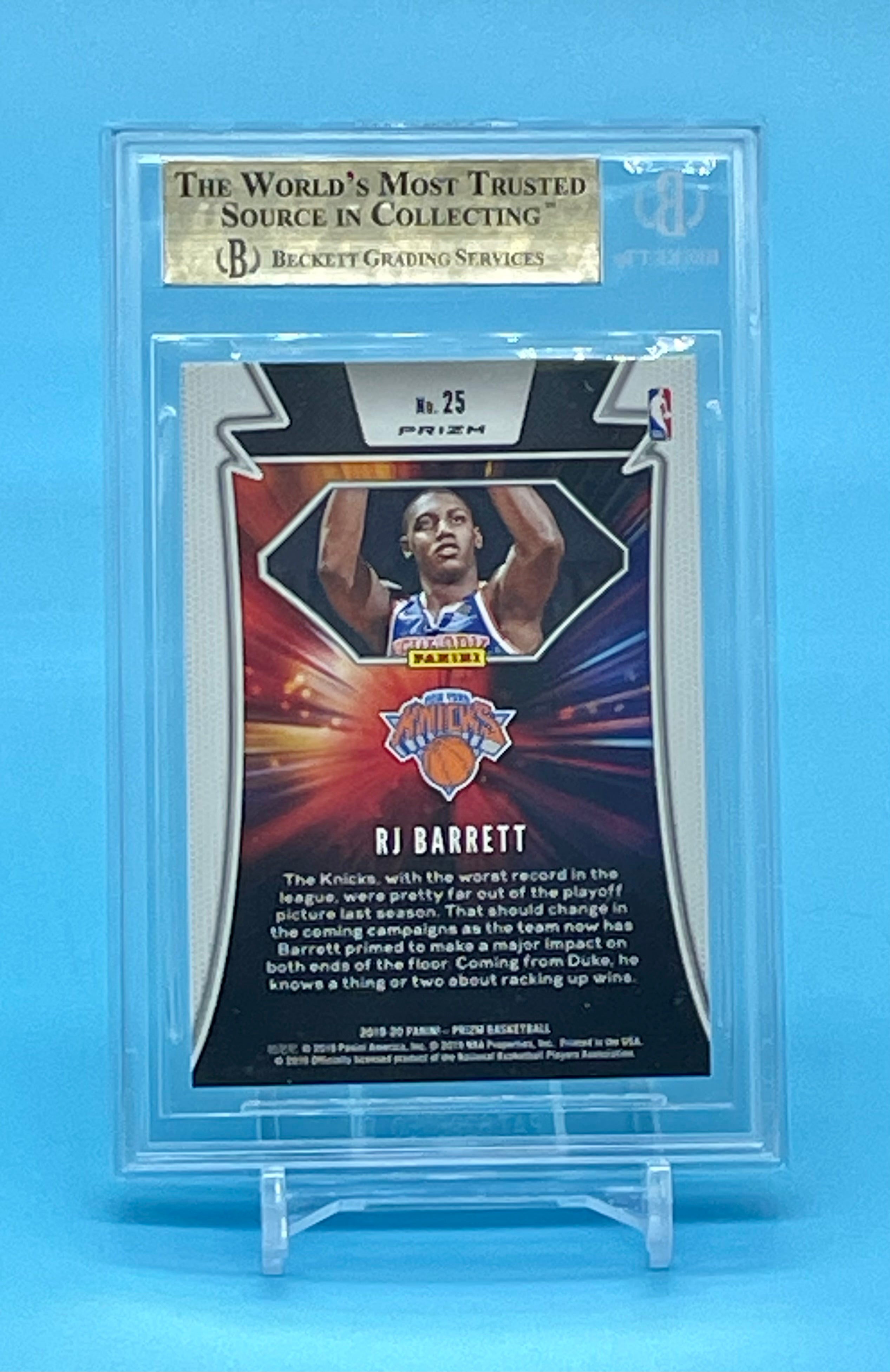 ❤️2019-20 Panini Prizm Far Out! Fast Break RJ Barrett #25 BGS 9.5 Rookie RC