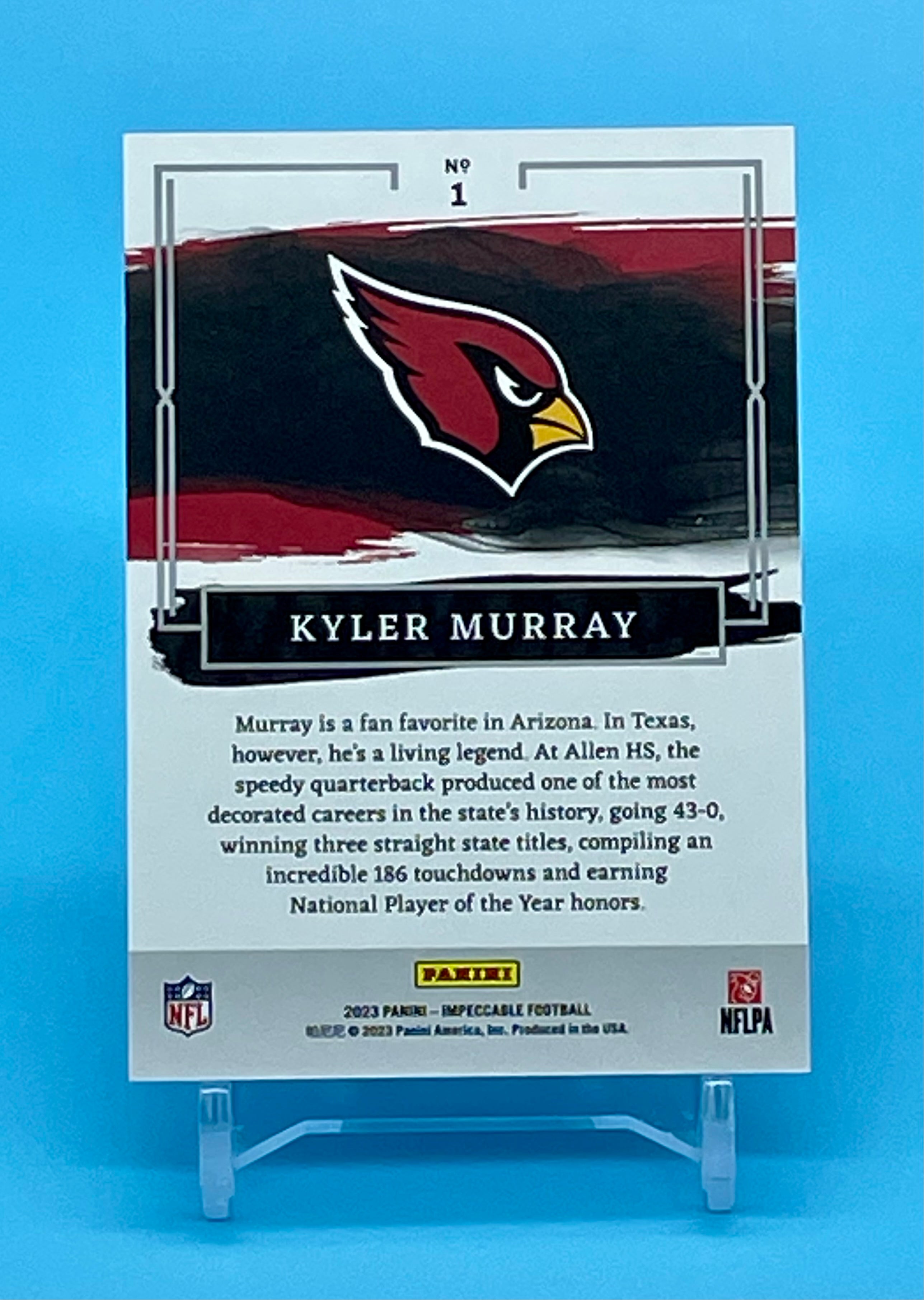 ❤️2023 PANINI IMPECCABLE #1 KYLER MURRAY SILVER /75 ARIZONA CARDINALS