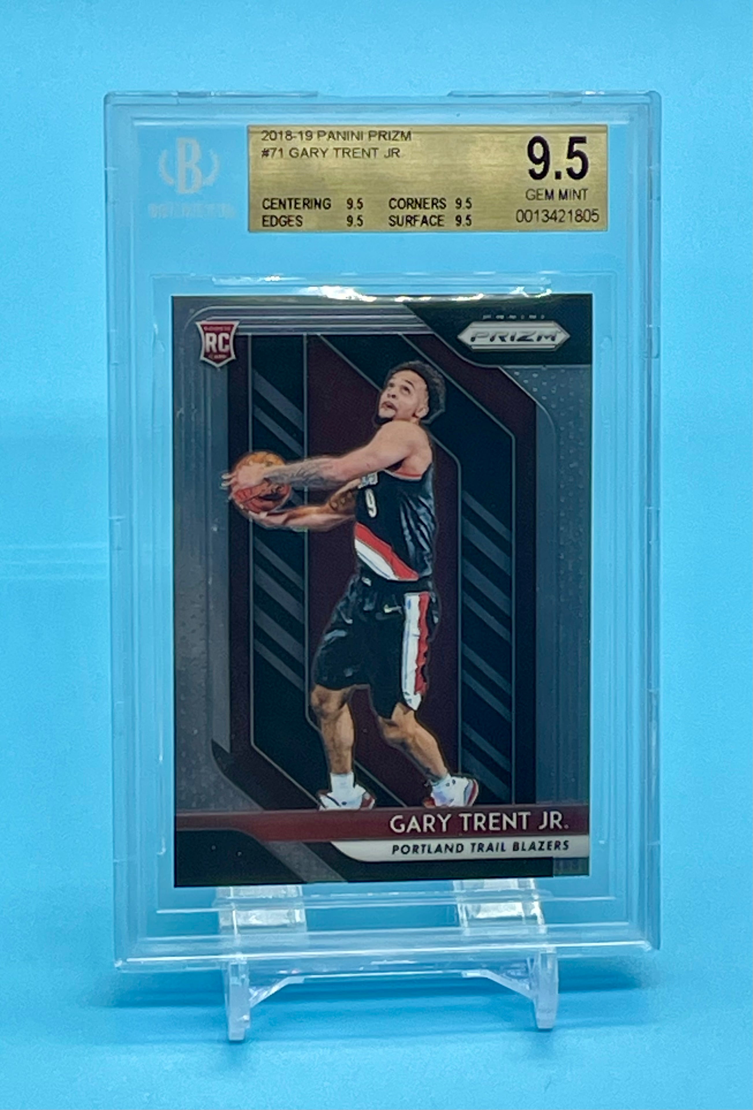 ❤️2018 Panini Prizm #71 Gary Trent Jr. RC Rookie RC BGS 9.5 TRUE GEM MINT 4x9.5 Sub