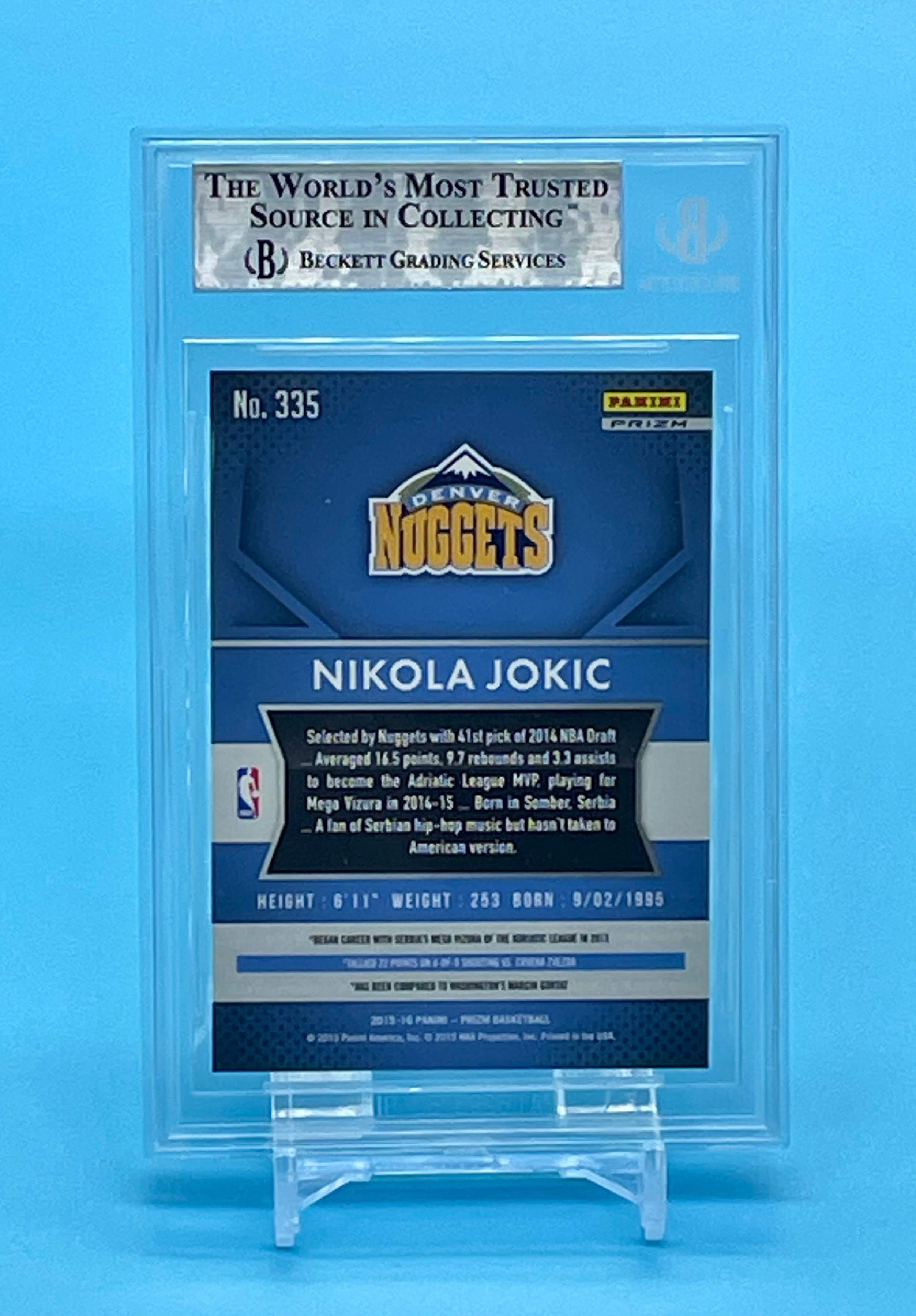 ❤️2015 Panini Prizm #335 Nikola Jokic Flash Prizm Rookie RC BGS 9 Mint (Pop 17)
