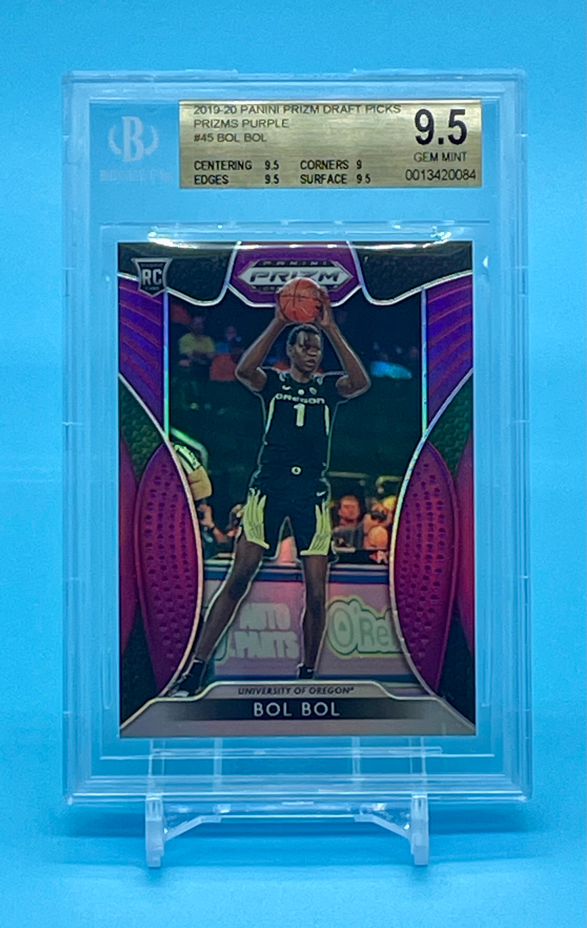 ❤️BOL BOL 2019-20 Panini Prizm Draft Picks Purple Parallel Rookie Card BGS 9.5