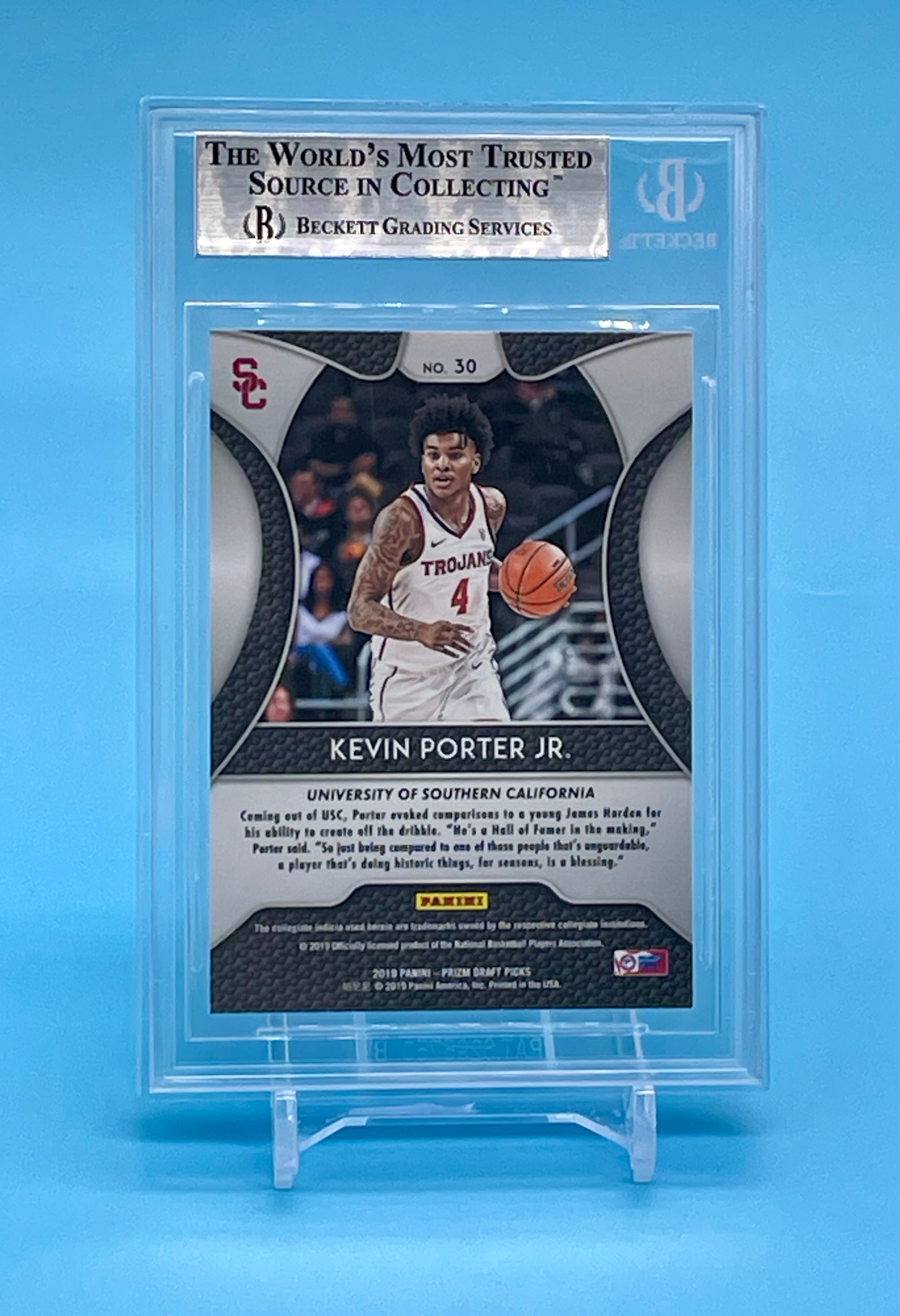 ❤️2019 Prizm Draft Picks Kevin Porter Jr. USC #30 BGS 9 MINT Rookie Card RC