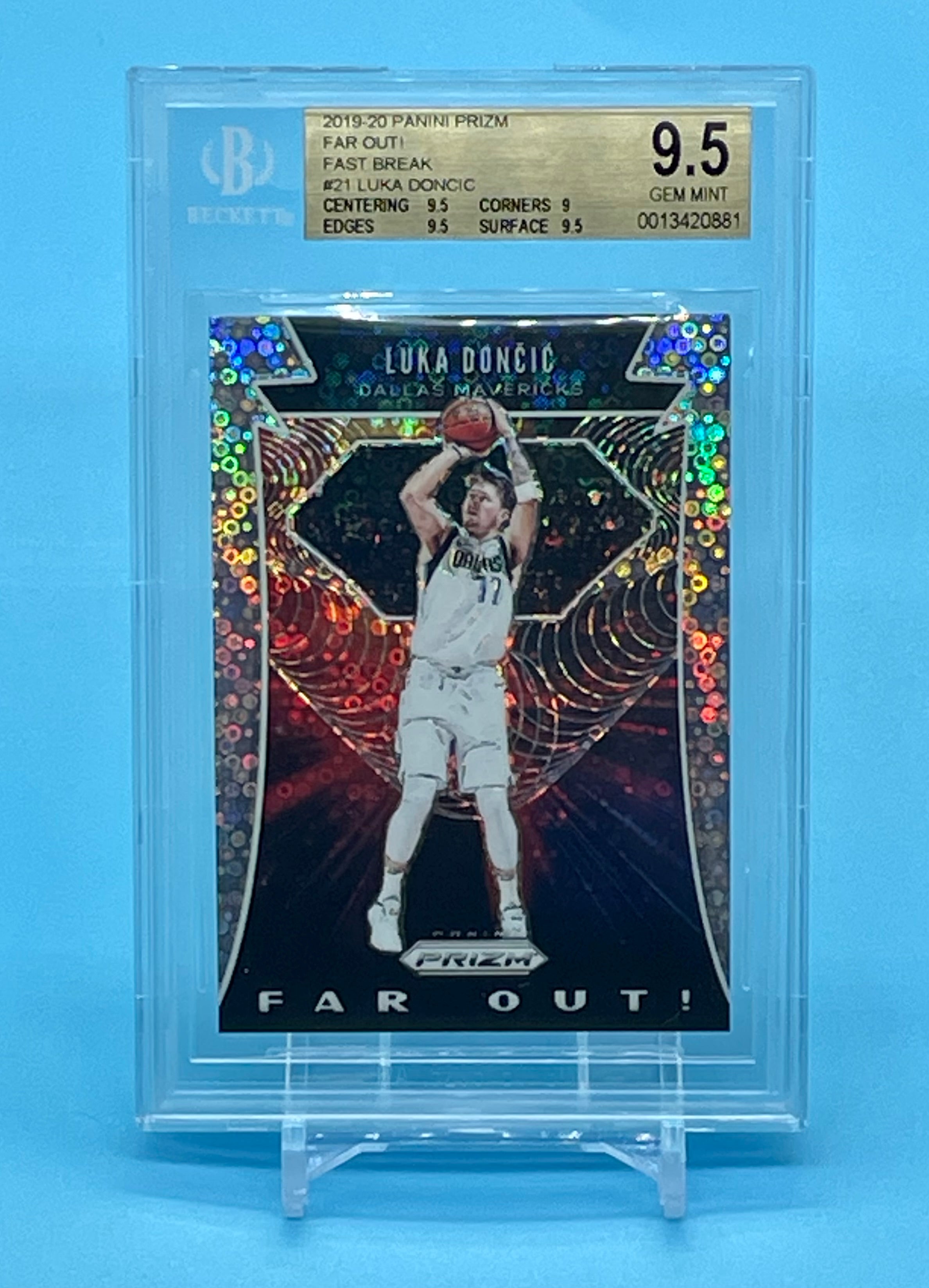 ❤️2019 Prizm Far Out Fast Break Luka Doncic #21 BGS 9.5 Gem Mint Mavericks Disco