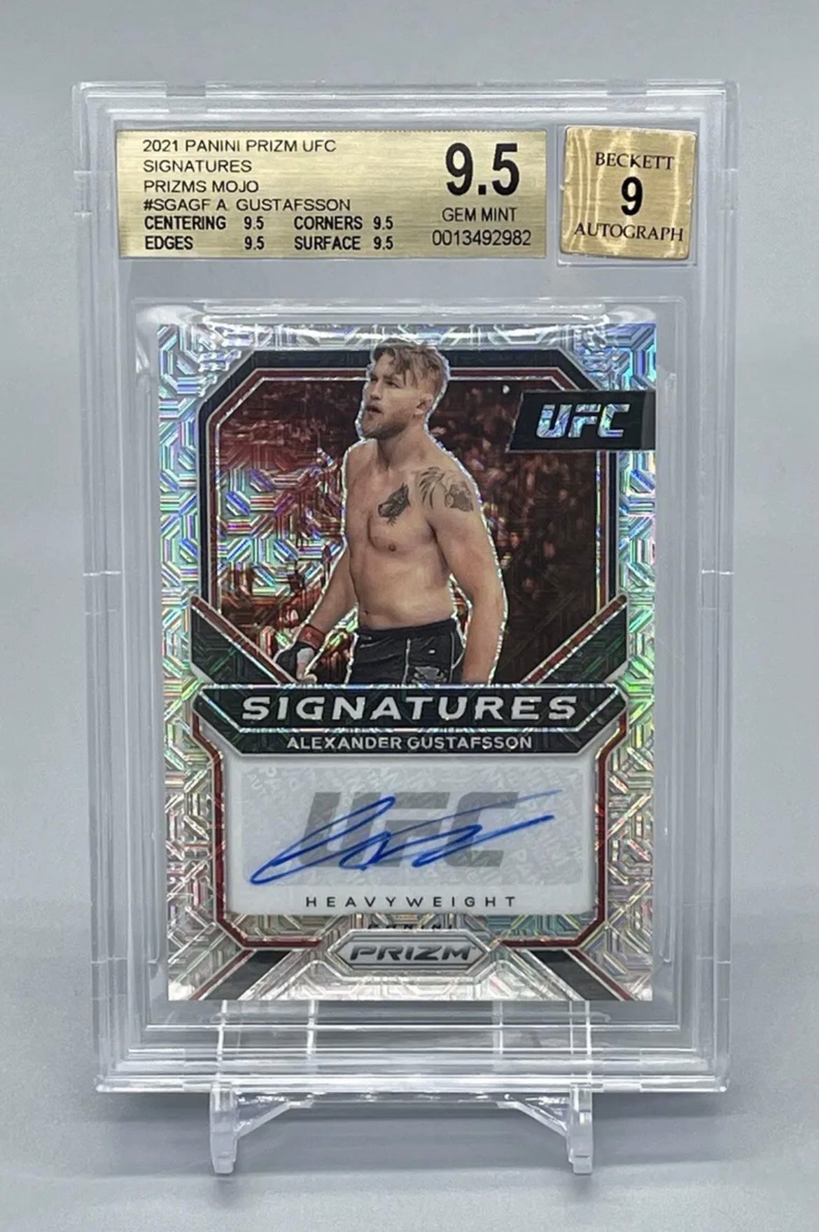 ❤️2021 Prizm 1st Edition Mojo Alexander Gustafsson SG-AGF /25 Auto 9 BGS 9.5 True Gem Mint