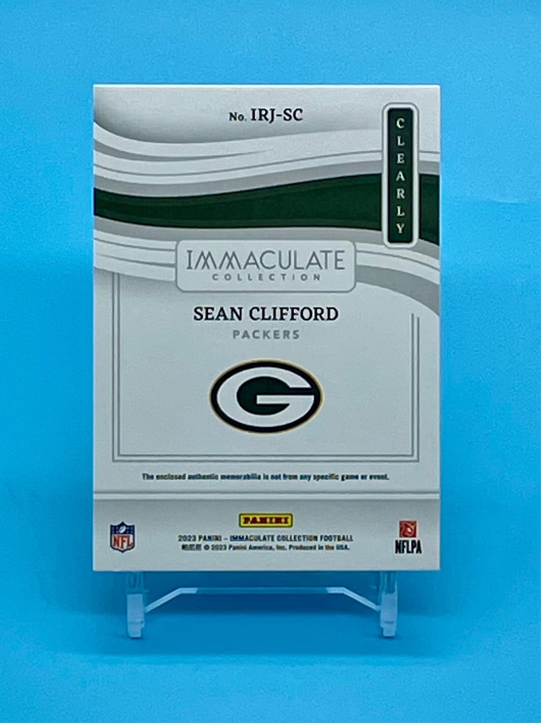 ❤️2023 Panini Immaculate Sean Clifford 3D shadowbox Clearly Rookie RC /99 Packers