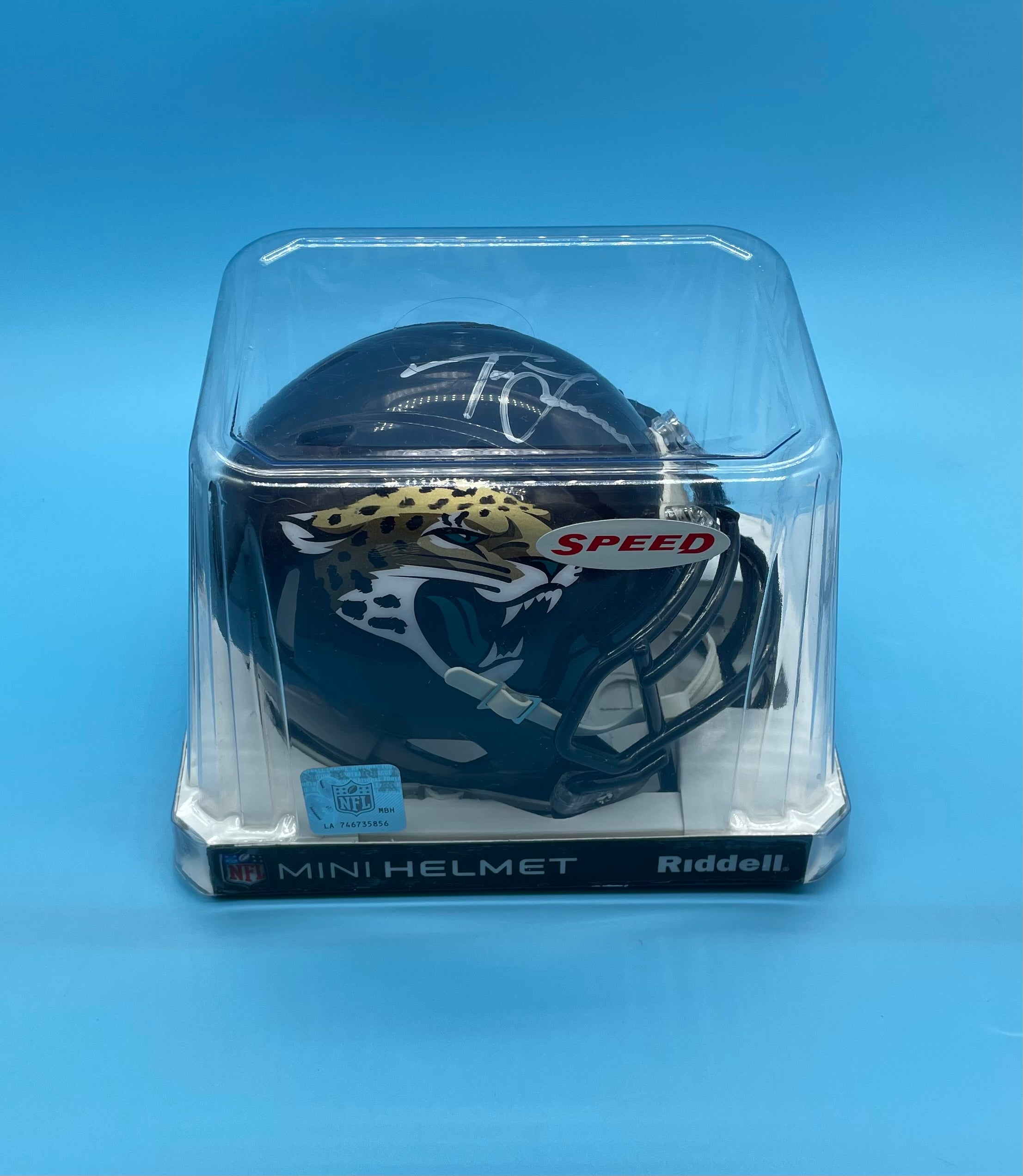 ❤️Trevor Lawrence Jacksonville Jaguars Signed Black Speed Mini Helmet FANATICS