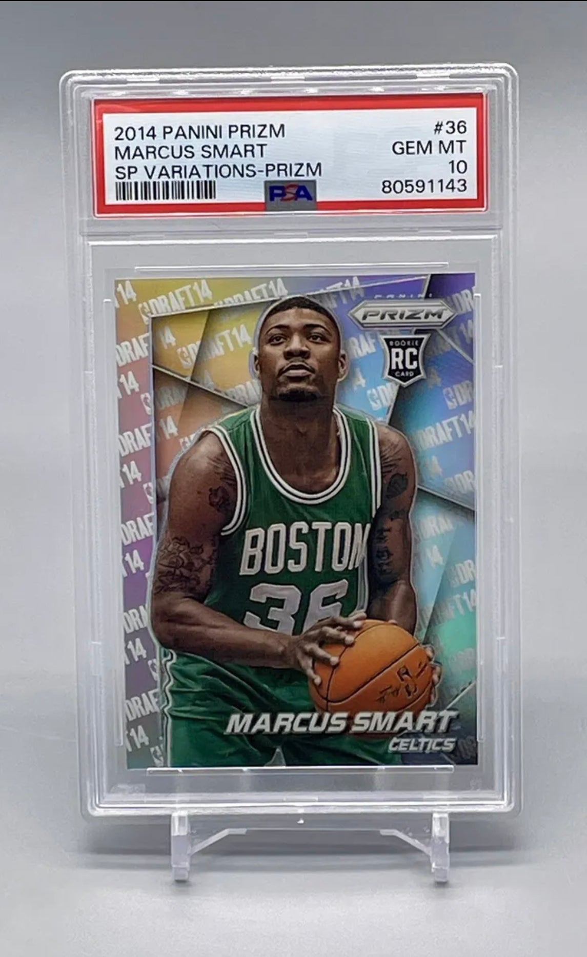 ❤️Marcus Smart 2014 Silver Prizm Rookie Variation 36 SP PSA 10 Gem mint Pop 39!