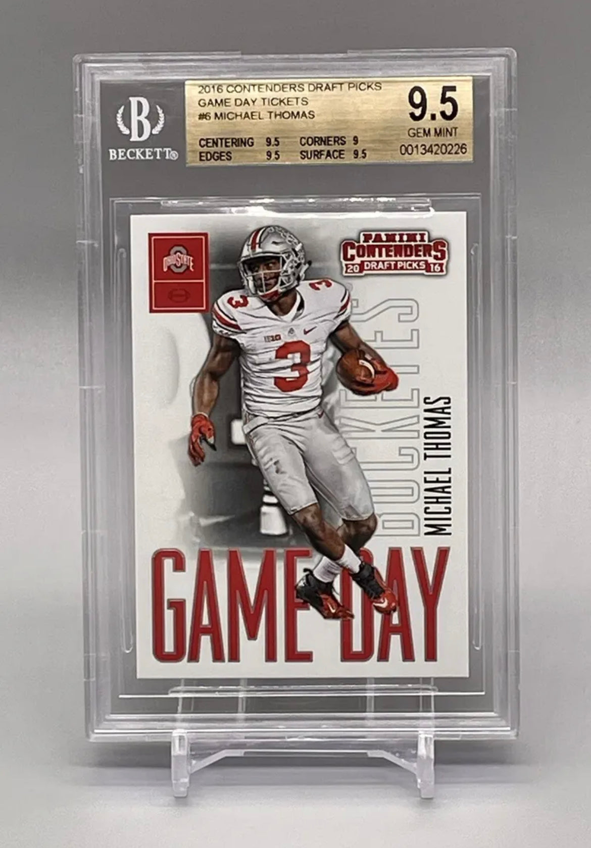 ❤️2016 Contenders Draft Picks Game Day Tickets Michael Thomas #6 BGS 9.5 Rookie RC