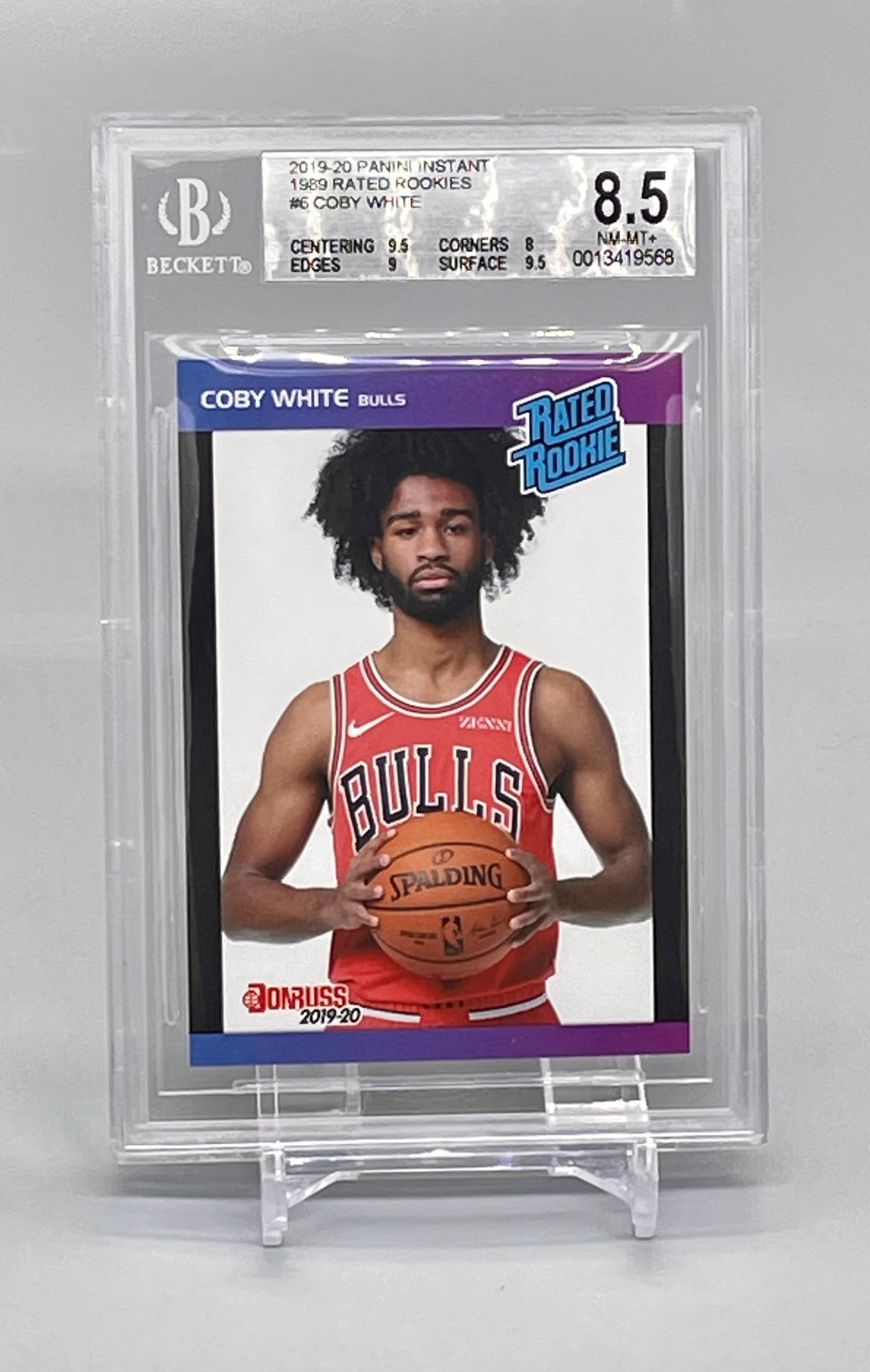 ❤️2019 Instant #6 Coby White Rated Rookie 1/3431 BGS 8.5