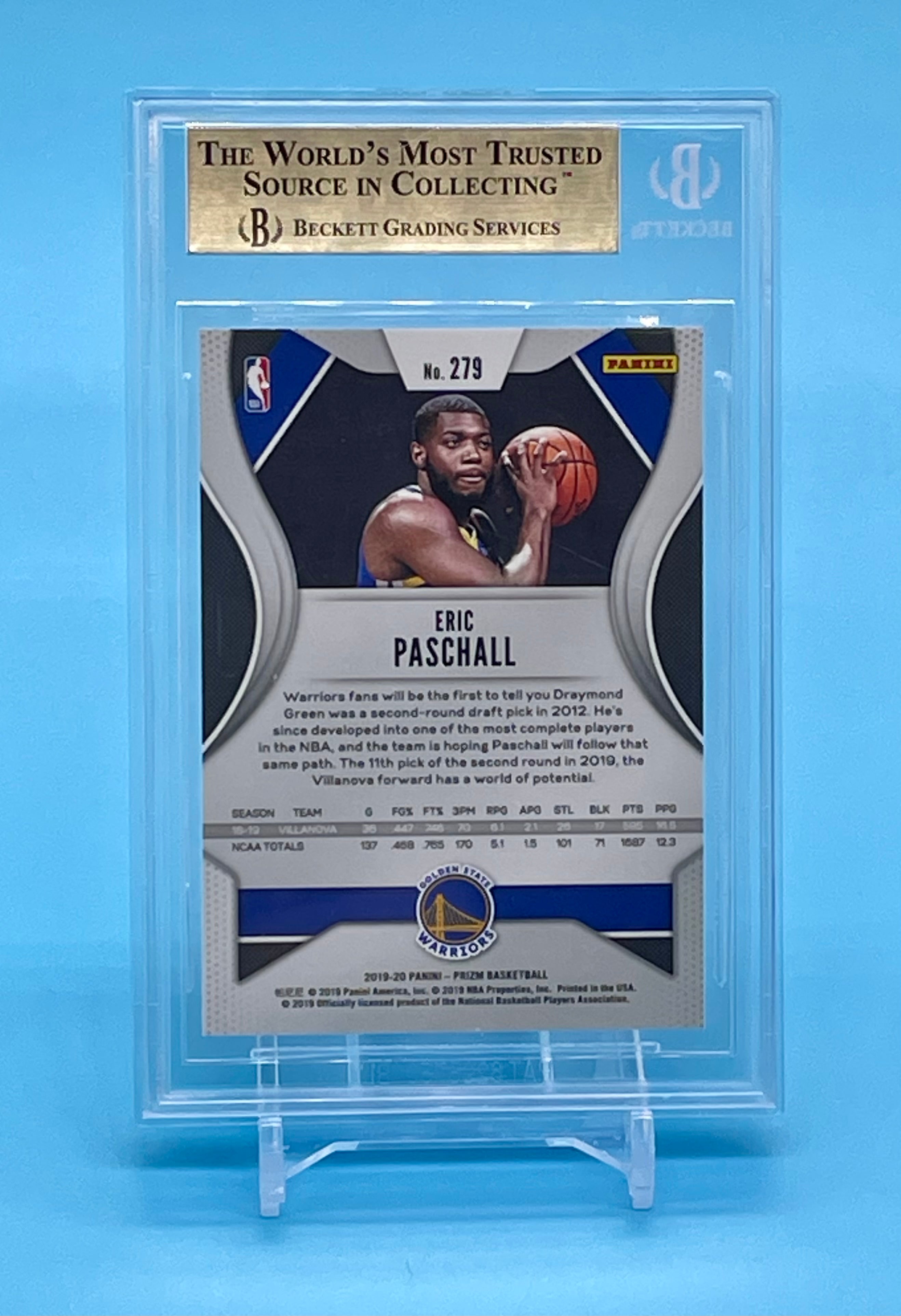 ❤️Eric Paschall 2019 Panini Prizm #279 Rookie Card BGS 9.5 RC GEM MINT Warriors