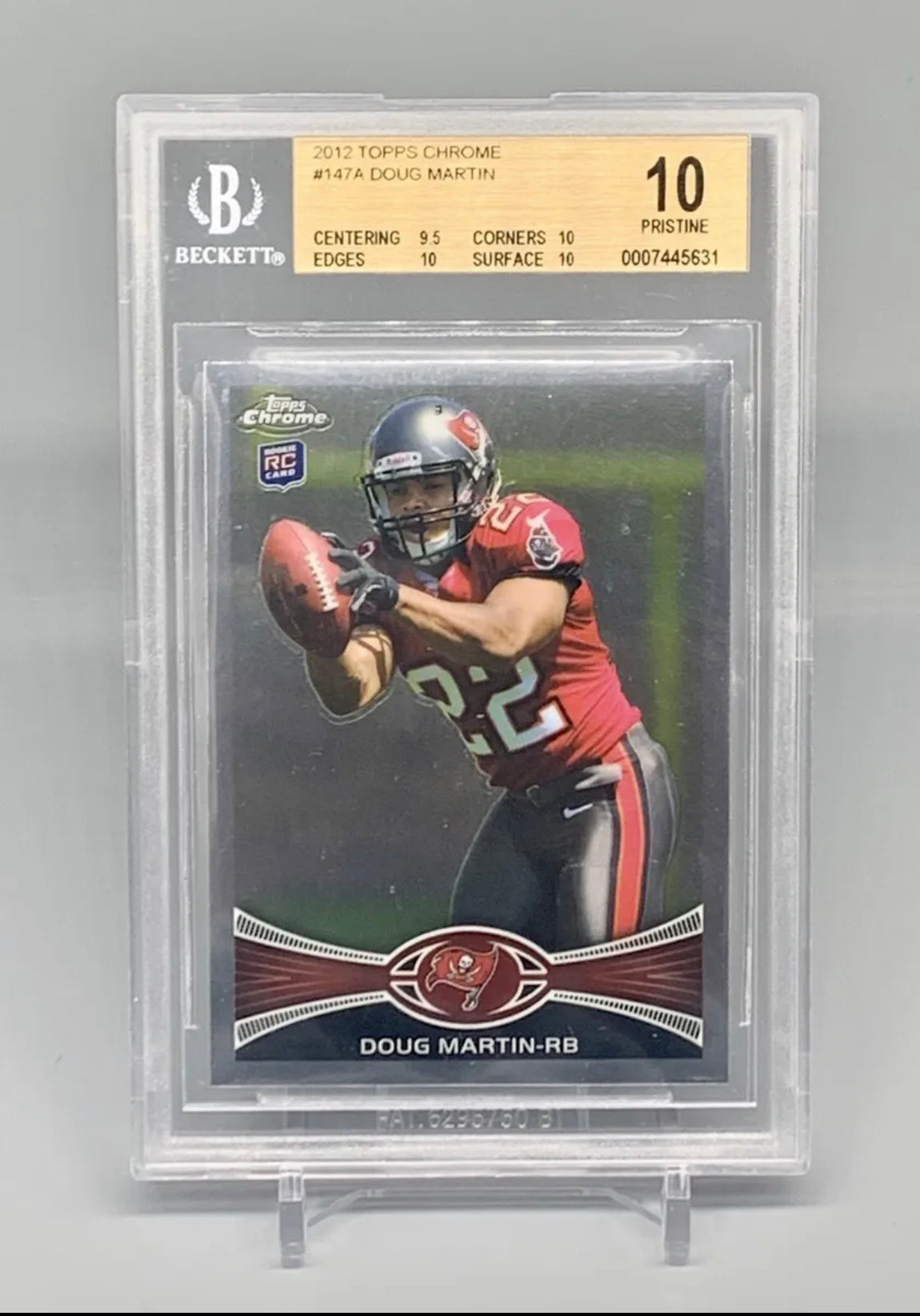 ❤️2012 Topps Chrome Doug Martin #147a Rookie RC BGS 10 Super Rare Grade - Tampa Bay Buccaneers Legend