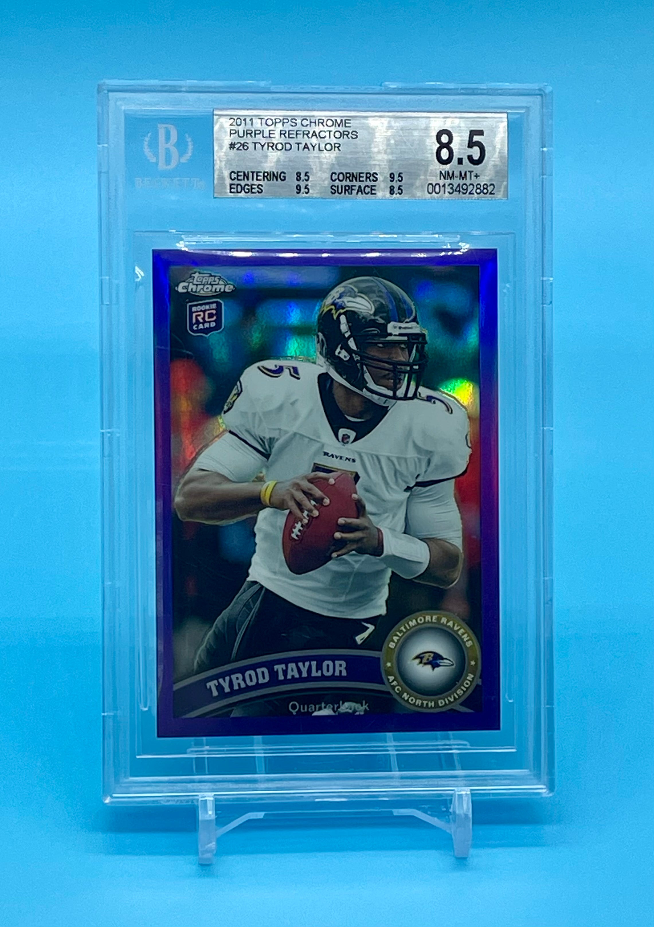 ❤️2011 Topps Chrome Black Refractor 46/299 Tyrod Taylor #26 BGS 8.5 MINT Rookie