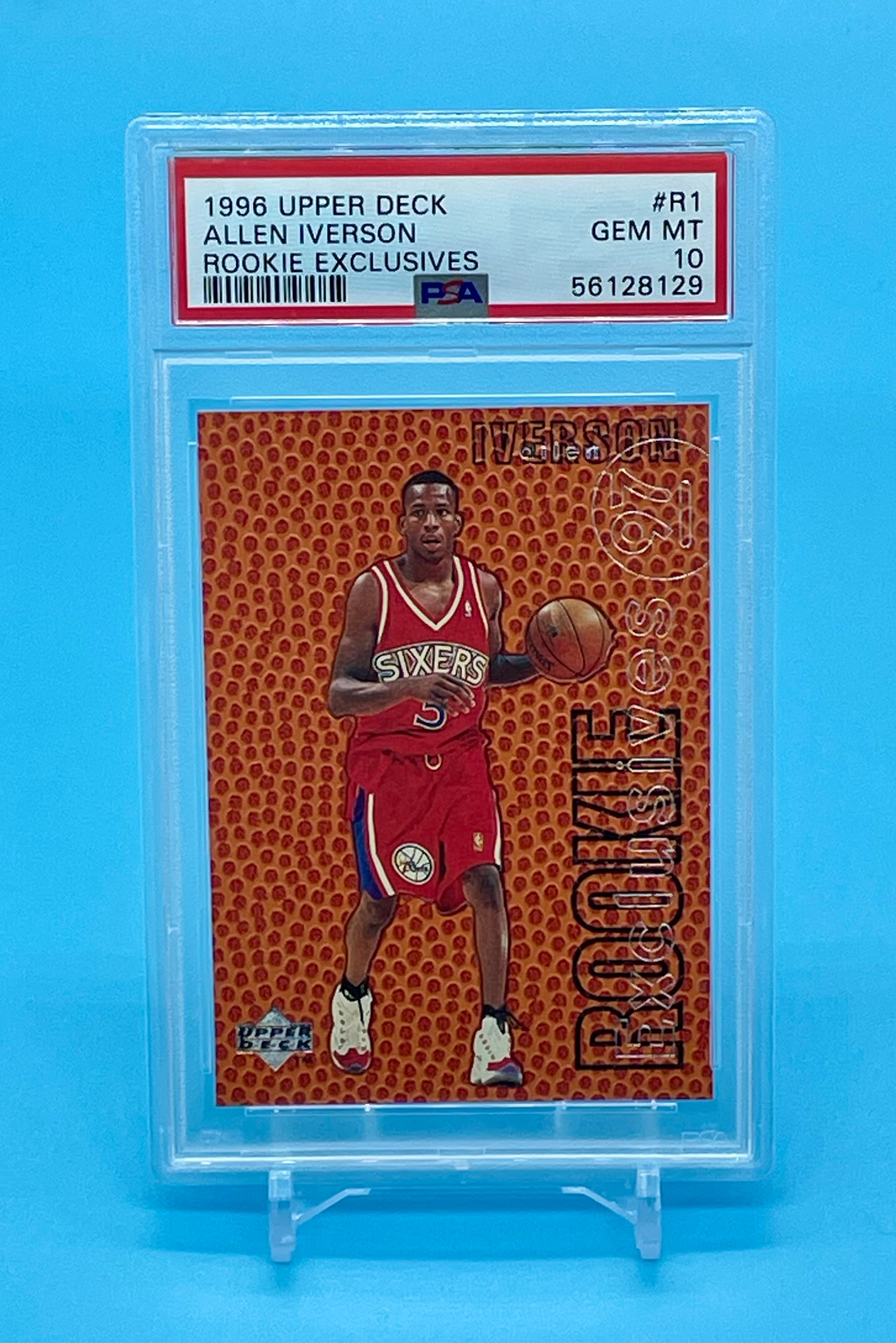 ❤️1996 Upper Deck Allen Iverson Rookie Exclusives PSA 10 #R1 Philadelphia 76ers