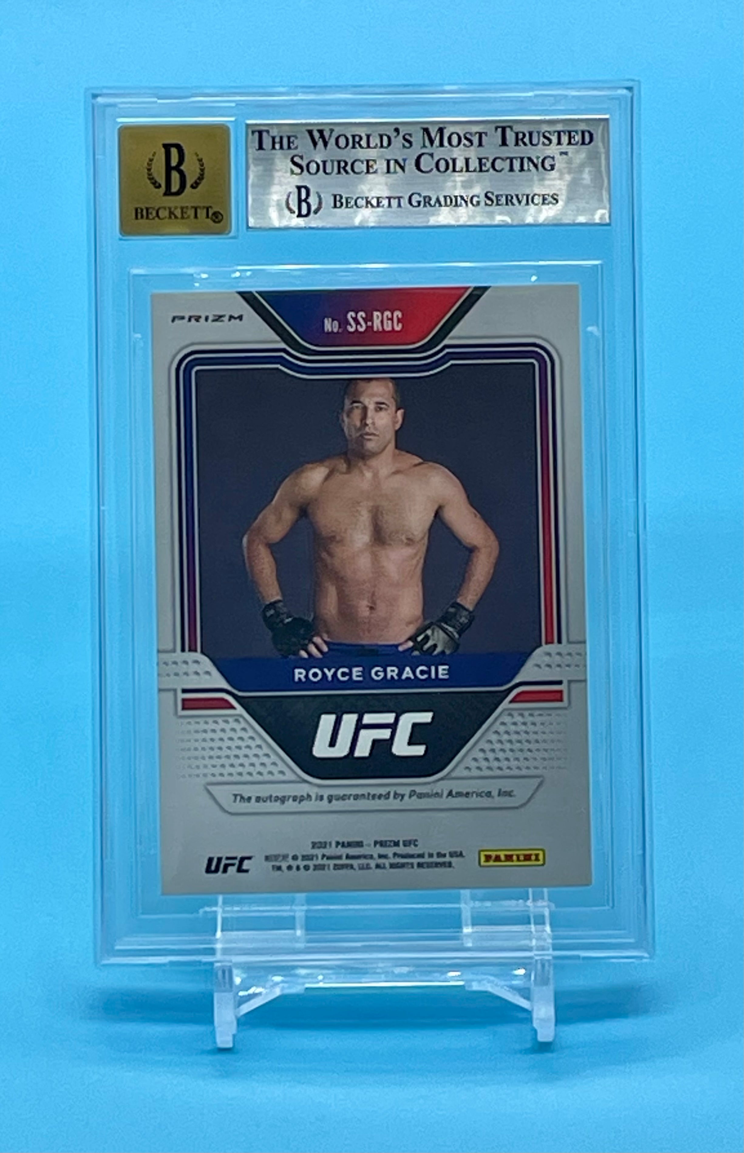 ❤️2021 Prizm UFC Royce Gracie Sensational Signatures GREEN 1st Edition BGS 9 Auto 10 Pop 1!