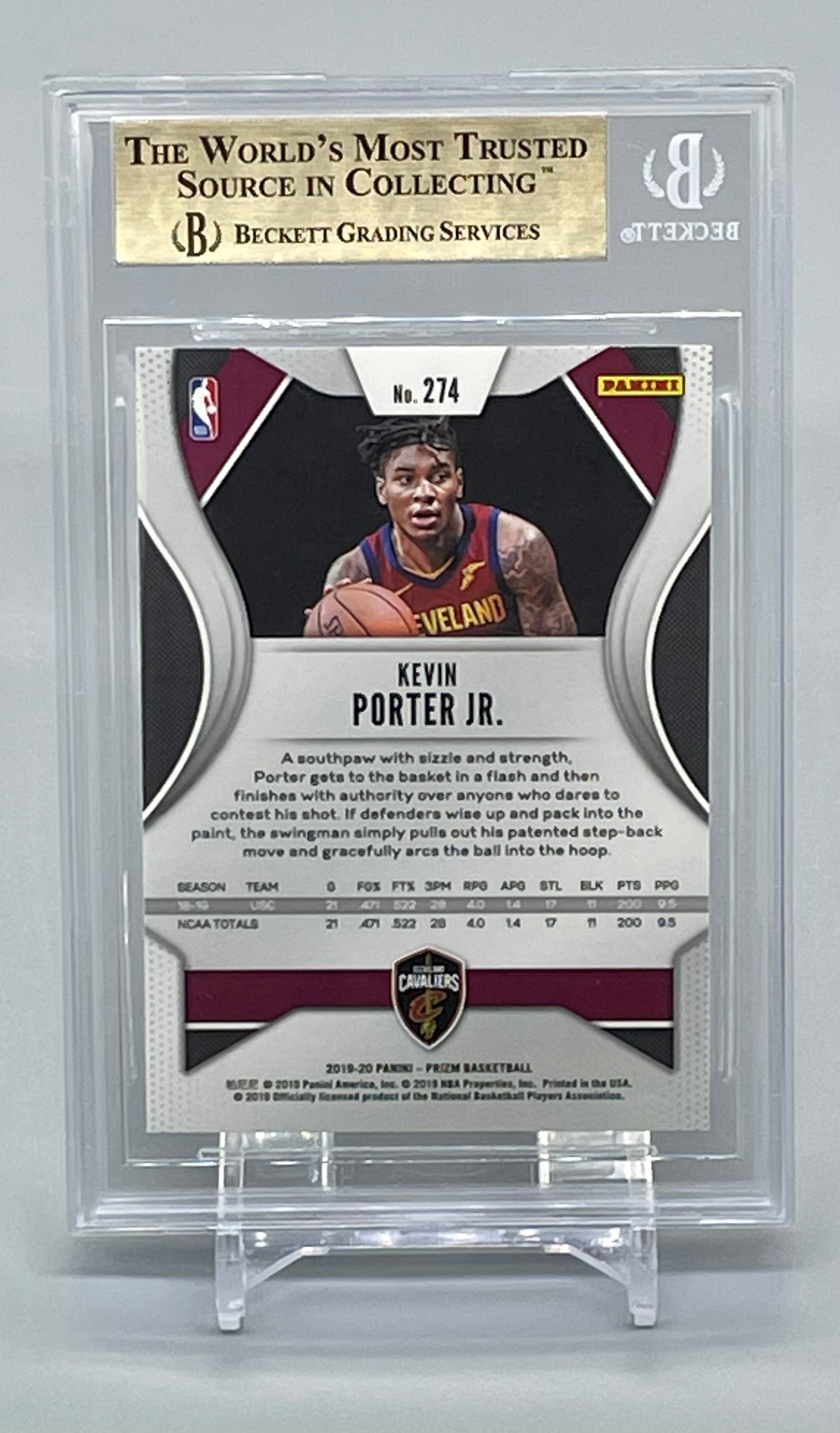 ❤️2019 Prizm Kevin Porter Jr Rookie RC BGS 9.5 True Gem Mint #274