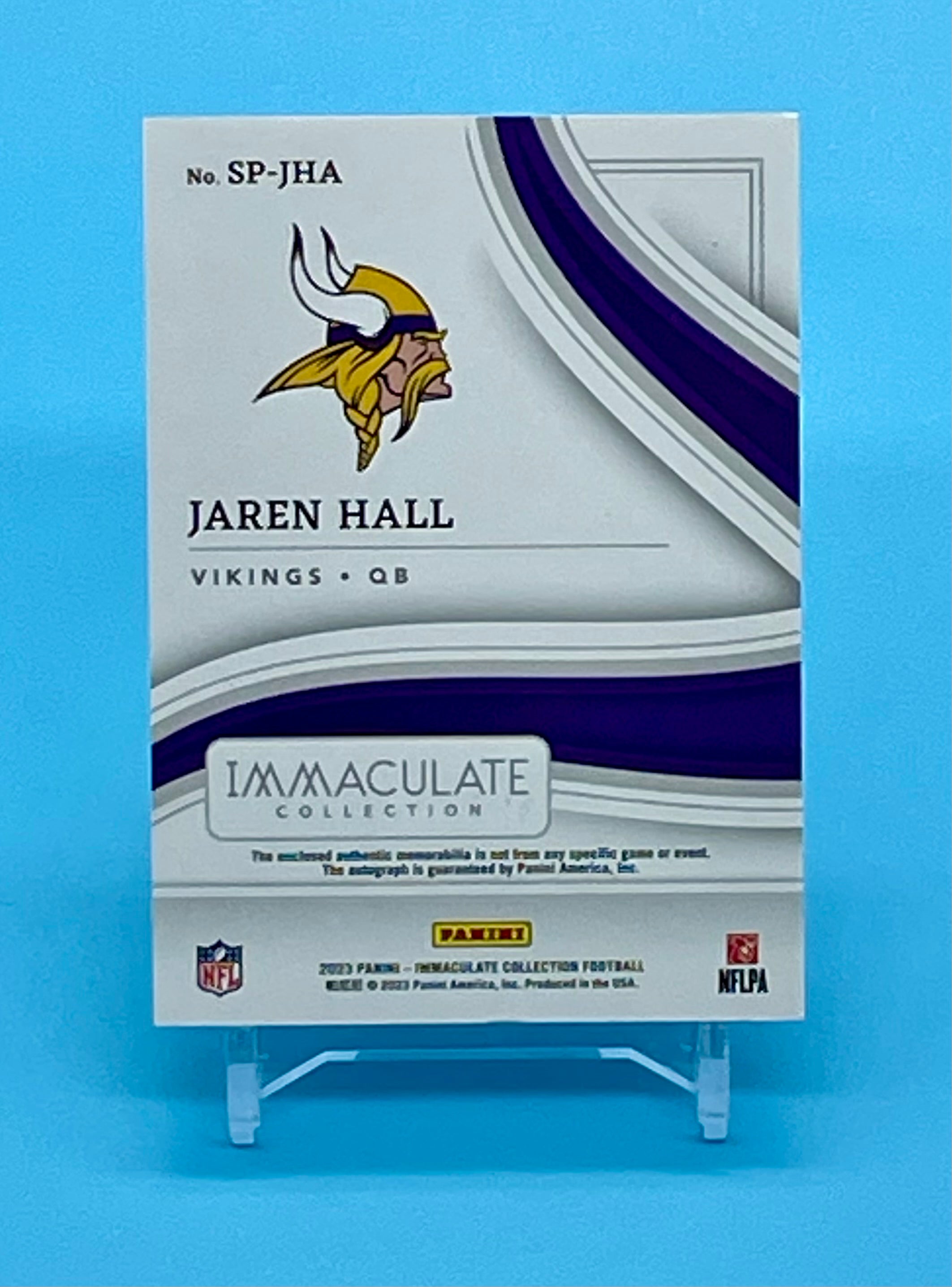 ❤️2023 Immaculate Jaren Hall Rookie RC  Dual Color Dual Patch Auto /99 Vikings