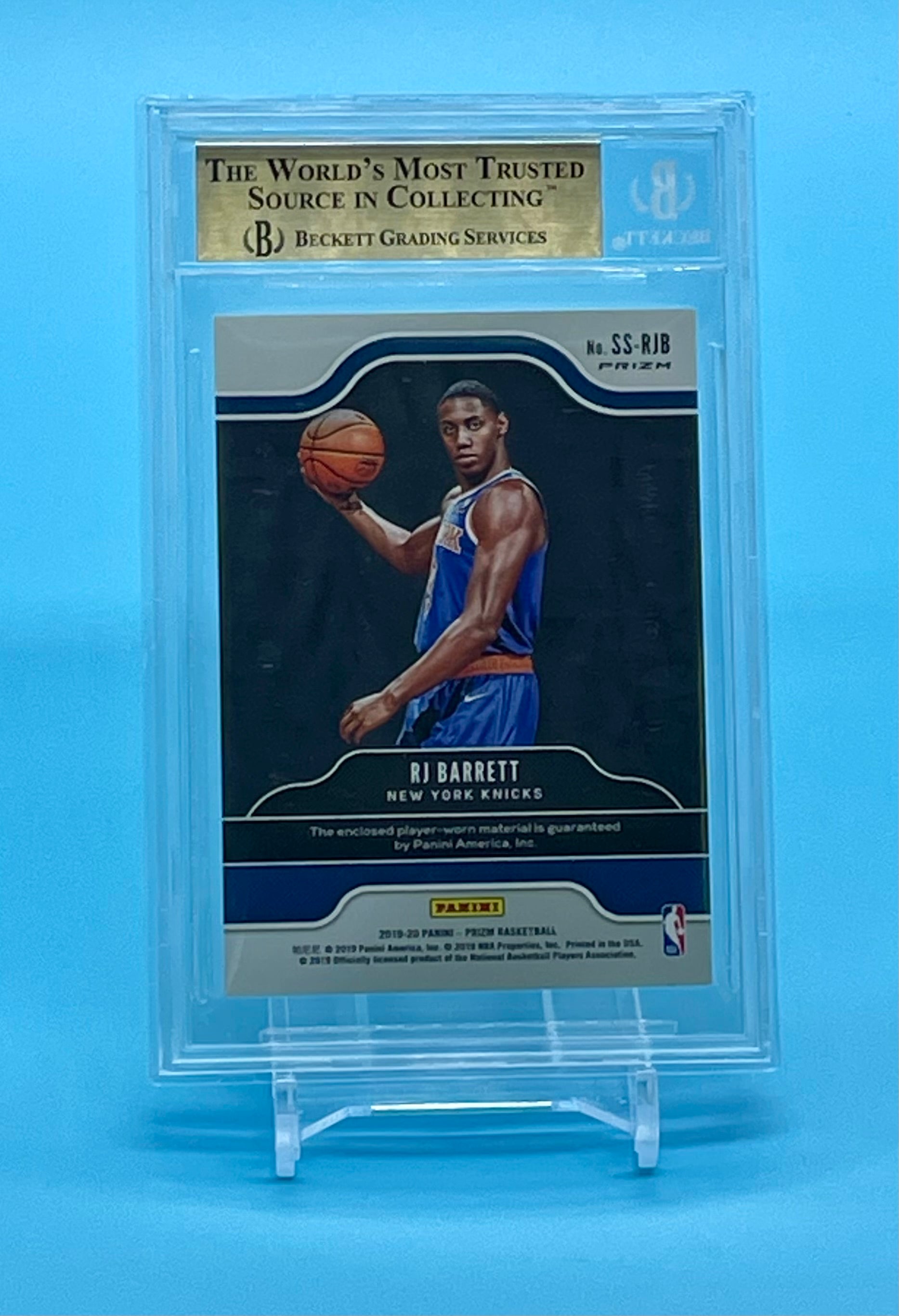 ❤️2019 Prizm Sensational Swatches RJ Barrett RC Rookie Orange Ice BGS 9.5 Gem Mint