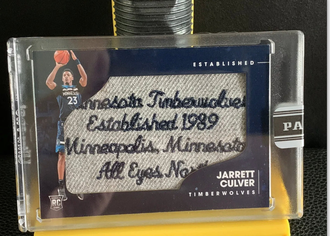 ❤️2019 Panini Jarrett Culver 1/1 Player Worn Hat From The NBA Draft Swatch Card