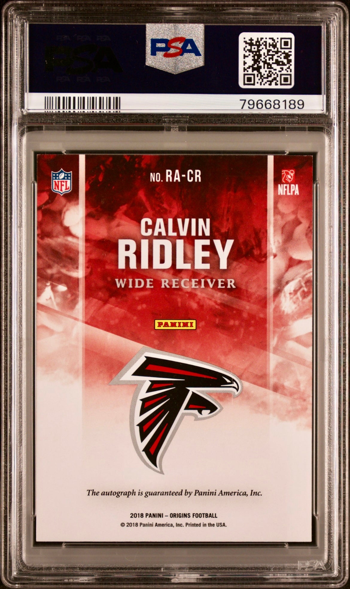 ❤️2018 Origins Calvin Ridley Rookie /49 On Card Auto Color Match Psa 9 Auto 10 Pop 1 Jaguars Falcons