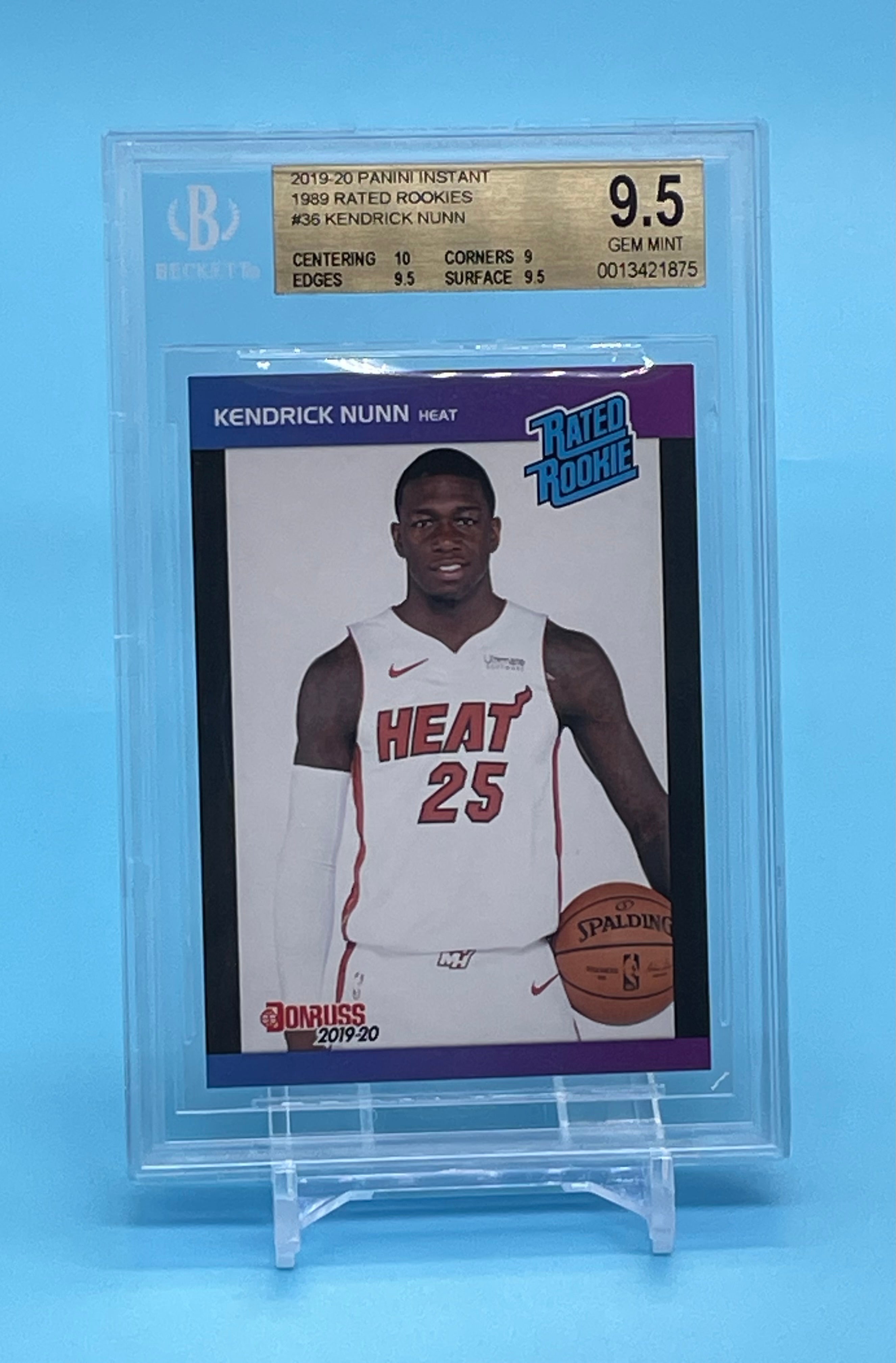 ❤️2019 Panini Instant Kendrick Nunn Rated 1989 Rookie BGS 9.5 #36 Retro 1/3431 RC