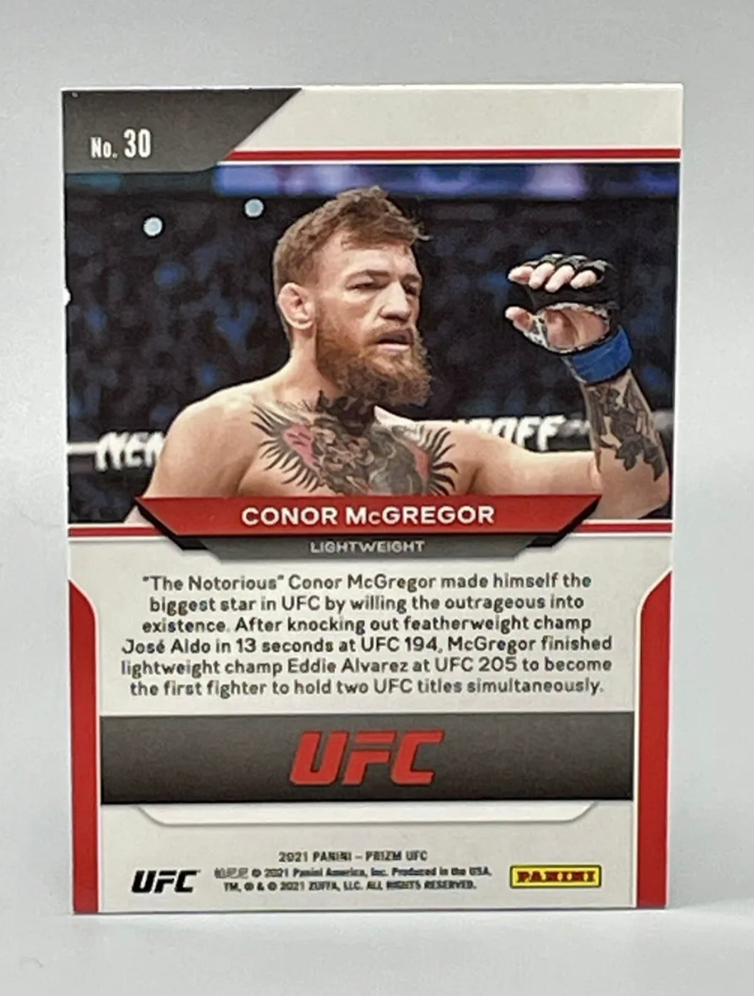 ❤️2021 Panini Prizm UFC CONNOR McGREGOR 1st Edition Prizm Card #30 MINT