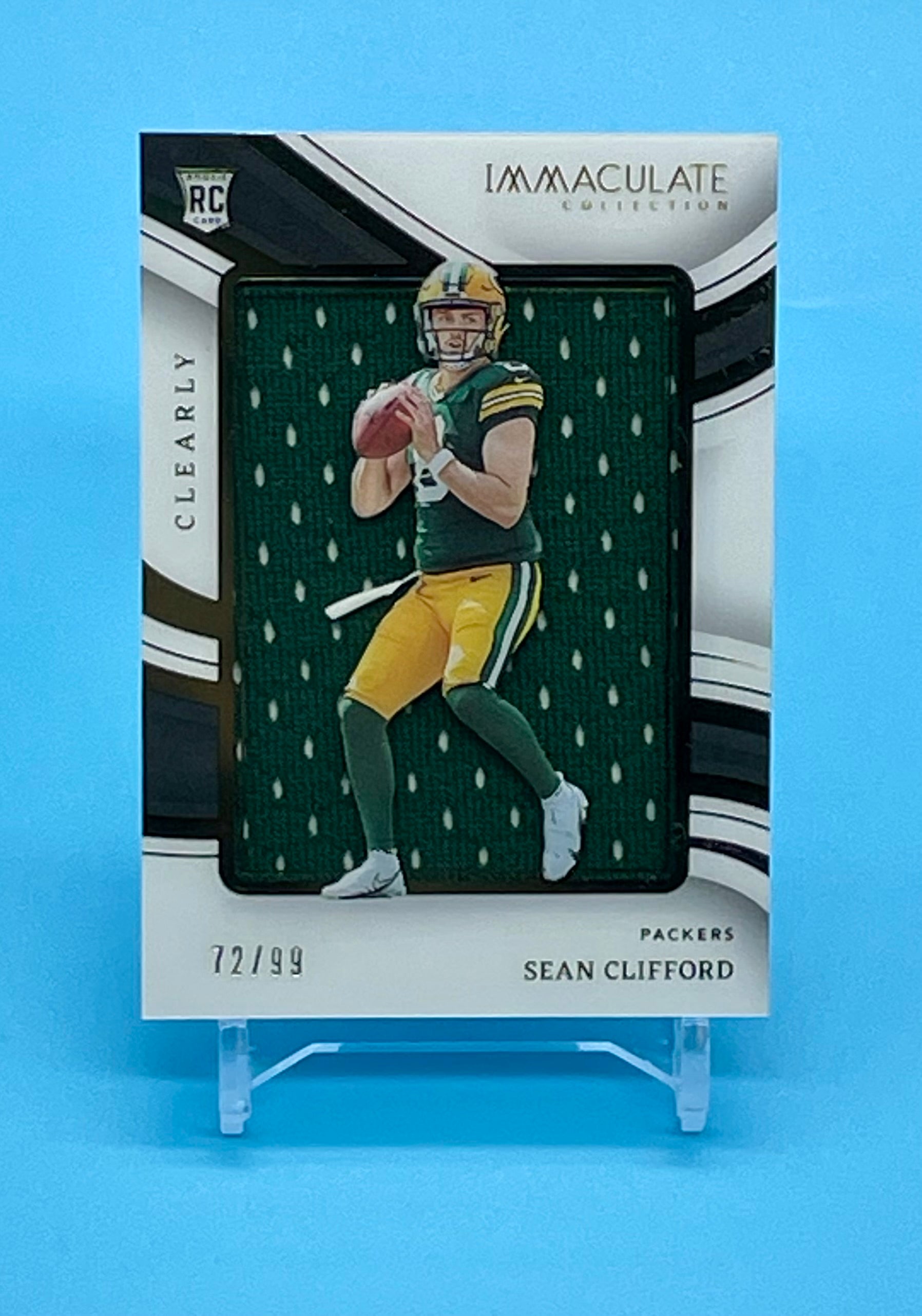❤️2023 Panini Immaculate Sean Clifford 3D shadowbox Clearly Rookie RC /99 Packers