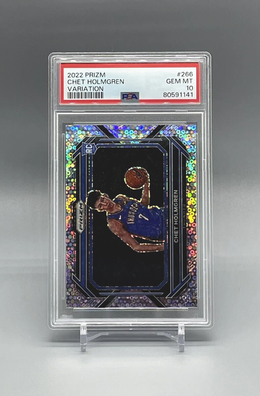 ❤️2022-23 Prizm Chet Holmgren Fast Break Rookie Variation Silver Disco PSA 10