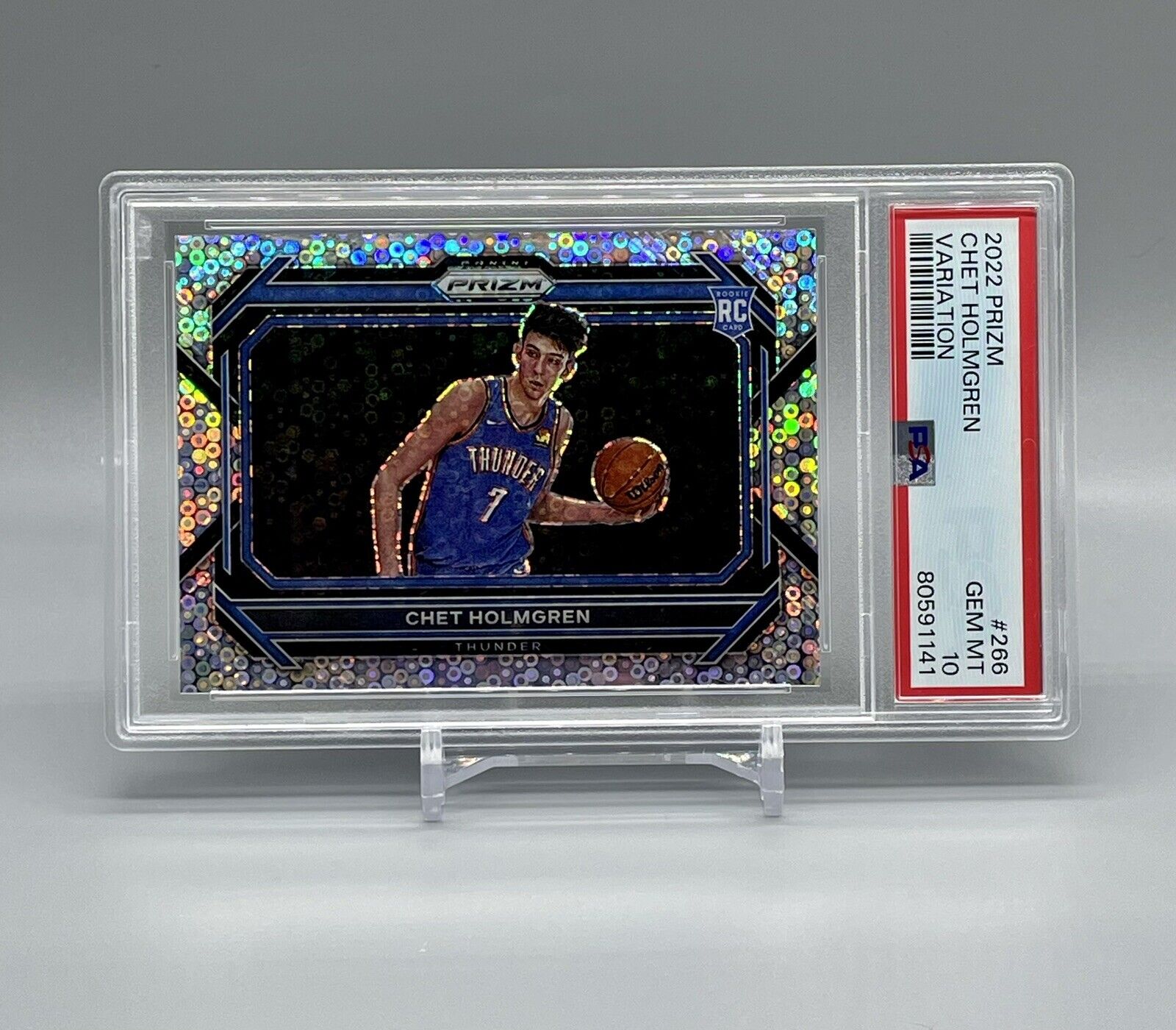 ❤️2022-23 Prizm Chet Holmgren Fast Break Rookie Variation Silver Disco PSA 10